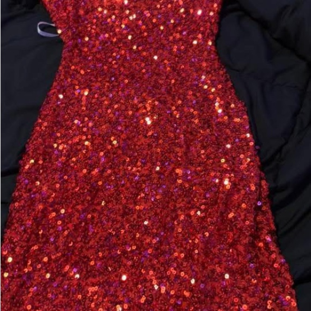 Red Sequin Dress